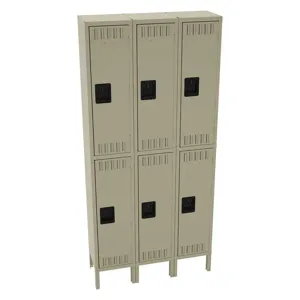 TENNSCO DTS-121236-3SD Wardrobe Locker Sand 36 Inch Width x 78 Inch Height 2 Tier | AH9BAZ 39FP16