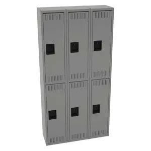 TENNSCO DTS-121236-CMG Wardrobe Locker Medium Gray 36 Inch Width x 12 Inch Depth 2 Tier | AH9BBC 39FP19