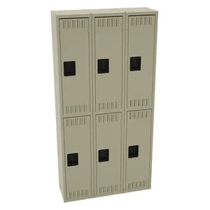 TENNSCO DTS-121236-CSD Wardrobe Locker Sand 36 Inch Width x 12 Inch Depth 2 Tier | AH9BBD 39FP20