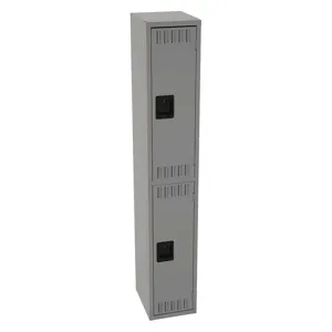 TENNSCO DTS-121536-AMG Wardrobe Locker Medium Gray 12 Inch Width x 15 inch Depth 2 Tier | AH9BBE 39FP21