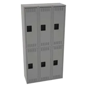 TENNSCO DTS-121536-CMG Wardrobe Locker Medium Gray 36 Inch Width x 15 inch Depth 2 Tier | AH9BBG 39FP23