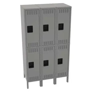 TENNSCO DTS-121830-3MG Wardrobe Locker Medium Gray 36 Inch Width x 18 Inch Depth 2 Tier | AH9BBJ 39FP25