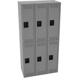 TENNSCO DTS-121836-CMG Wardrobe Locker Medium Gray 36 Inch Width x 18 Inch Depth 2 Tier | AH9BBN 39FP29