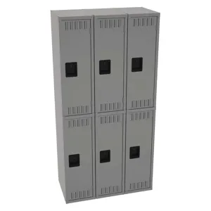 TENNSCO DTS-121836-CMG Wardrobe Locker Medium Gray 36 Inch Width x 18 Inch Depth 2 Tier | AH9BBN 39FP29