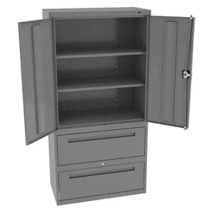 TENNSCO DWR-7218-2MG Storage Cabinet Medium Gray 36 Inch Width x 72 Inch Height 2 Shelves | AH9BDR 39FP78