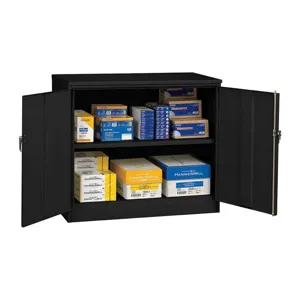 TENNSCO J1842A BLACK Counter Height Storage Cabinet Black | AF3XLC 8ED40