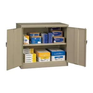 TENNSCO J1842A SAND Counter Height Storage Cabinet Sand | AF4UJY 9KCZ7