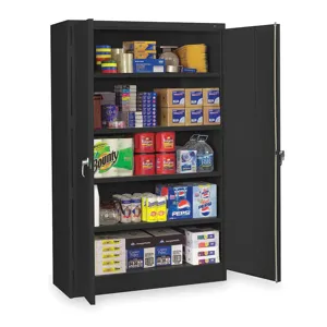 TENNSCO J2478SUBK Storage Cabinet Black 78 Inch H 48 Inch Width | AC3GMJ 2TET4