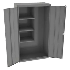 TENNSCO JAN6618DHMG Storage Cabinet Medium Gray 3-Point Lock 18 Inch Depth x 64 Inch Height | AH9BGR 39FR48