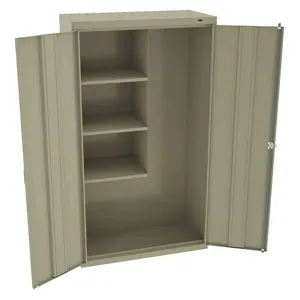 TENNSCO JAN6618DHSD Storage Cabinet Sand 3-Point Lock 18 Inch Depth x 64 Inch Height | AH9BGU 39FR50