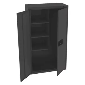 TENNSCO JAN6618ELBK Storage Cabinet Black Electronic Lock 64 Inch Height | AH9BGV 39FR51