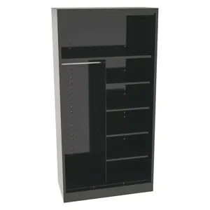 TENNSCO OS7220BK Storage Cabinet Black 24 Inch Depth x 72 Inch Height5 Shelves | AH9BMU 39FT66