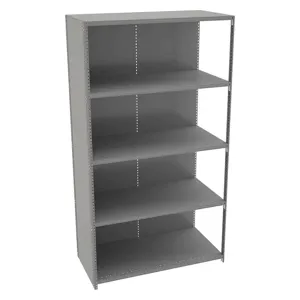 TENNSCO QCH5-4824AB Add On Shelving 87 Inch Height 48 Inch Width 24 Inch Depth | AF6CWK 9WYP4