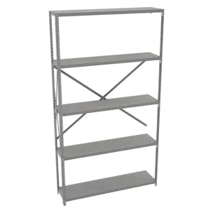 TENNSCO QOH5-4812AB Add On Shelving 87 Inch Height 48 Inch Width 12 Inch Depth | AF3RPG 8CL89