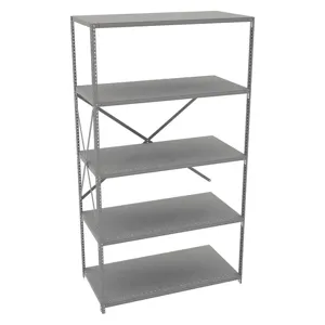 TENNSCO QOH5-4824AB Add On Shelving 87 Inch Height 48 Inch Width 24 Inch Depth | AF4HLJ 8X965