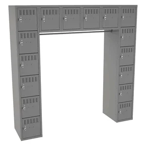 TENNSCO SRS-721872-AMG Wardrobe Locker Medium Gray 72 Inch Width x 18 Inch Depth x72 Inch Height | AH9BBT 39FP33