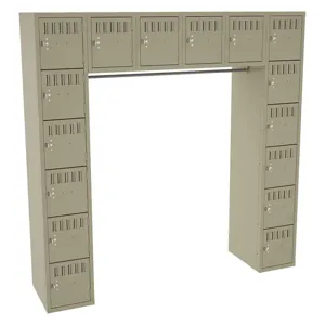 TENNSCO SRS-721872-ASD Wardrobe Locker Sand 72 Inch Width x 18 Inch Depth x 72 Inch Height | AH9BBU 39FP34