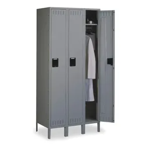 TENNSCO STK-121572-3 GRAY Wardrobe Locker (3) Wide (3) Openings | AD2XJR 3W066