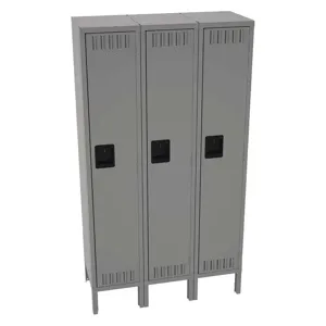 TENNSCO STS-121560-3MG Wardrobe Locker Medium Gray 36 Inch Width x 15 inch Depth x 66 Inch Height | AH9BBX 39FP37