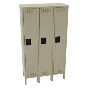 TENNSCO STS-121860-3SD Wardrobe Locker Sand 36 Inch Width x 18 Inch Depth 1 Tier | AH9ARZ 39FM30