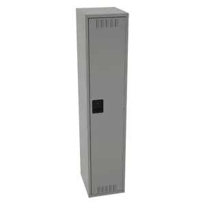 TENNSCO STS-151872-AMG Wardrobe Locker Medium Gray 15 Inch Width x 18 Inch Depth x 72 Inch Height | AH9ATE 39FM35