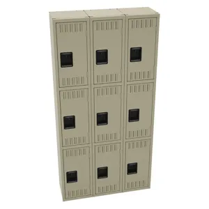 TENNSCO TTS-121224-CSD Wardrobe Locker Sand 36 Inch Width x 12 Inch Depth 3 Tier | AH9BCZ 39FP62