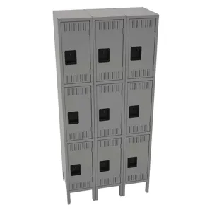 TENNSCO TTS-121824-3MG Wardrobe Locker Medium Gray 36 Inch Width x 18 Inch Depth x 78 Inch Height | AH9BDJ 39FP71