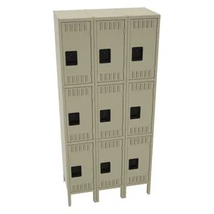 TENNSCO TTS-121824-3SD Wardrobe Locker Sand 36 Inch Width x 18 Inch Depth x 78 Inch Height | AH9BDK 39FP72