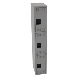 TENNSCO TTS-121824-AMG Wardrobe Locker Medium Gray 12 Inch Width x 18 Inch Depth 3 Tier | AH9BDL 39FP73