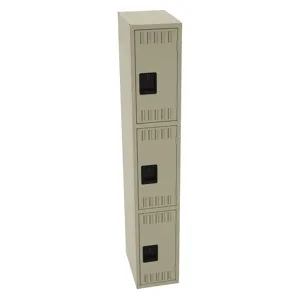 TENNSCO TTS-121824-ASD Wardrobe Locker Sand 12 Inch Width x 72 Inch Height 3 Tier | AH9BDM 39FP74