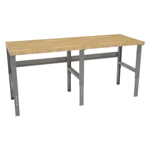 TENNSCO WBAT-1-3696W Workbench 96 Inch Width x 36 Inch Depth x 4000 lbs Hardwood | AH9AMT 39FL28