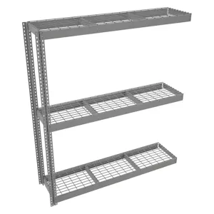 TENNSCO ZLC7-7218A-3W Boltless Shelving Add-on 72 x 18 Wire | AD4WXL 44P338