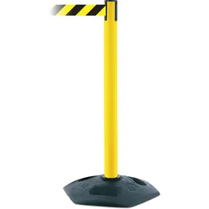 TENSABARRIER 886-35-STD-NO-D4X-C Outdoor Post Black/Yellow | AD7WYM 4GY50