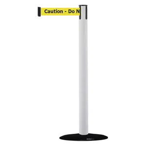 TENSABARRIER 875-32-STD-NO-YAX-C Economy Post White Caution Do Not Enter | AD3AZF 3XHV1