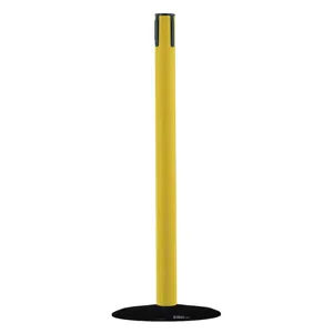 TENSABARRIER 889B-33-35-RCV Receiver Post 38 Inch Height Yellow | AG2EYN 31HH96