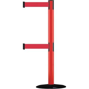 TENSABARRIER 889T2B-33-21-STD-NO-R5X-C Indoor Post Double Belt Red | AD3DPQ 3YHD5