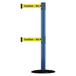 TENSABARRIER 889T2B-33-23-STD-NO-YAX-C Post Double Belt Blue Caution Do Not Enter | AD3DQV 3YHG6