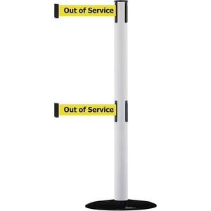 TENSABARRIER 889T2B-33-32-STD-NO-YEX-C Post Double Belt White Out Of Service | AD3AZM 3XHV9