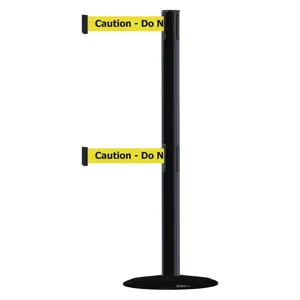 TENSABARRIER 889T2B-33-33-STD-NO-YAX-C Post Double Belt Caution Do Not Enter | AD3AWU 3XHJ5