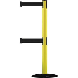 TENSABARRIER 889T2B-33-35-STD-NO-B9X-C Indoor Post Double Belt Yellow | AD3AZP 3XHW2