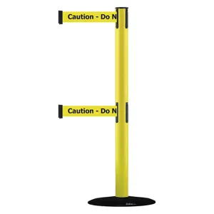 TENSABARRIER 889T2B-33-35-STD-NO-YAX-C Post Double Belt Caution Do Not Enter | AD3BAC 3XHX5