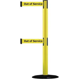 TENSABARRIER 889T2B-33-35-STD-NO-YEX-C Post Double Belt Yellow Out Of Service | AD3DPG 3YHC6