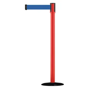 TENSABARRIER 890B-33-21-21-STD-NO-L5X-C Indoor Portable Post Post Finish Red | AD3ANC 3XGL5