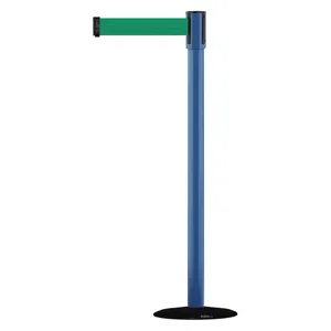 TENSABARRIER 890B-33-23-23-STD-NO-G6X-C Indoor Portable Post Post Finish Blue | AD3ANK 3XGN4