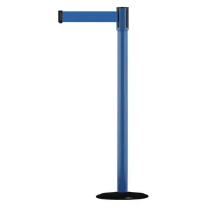 TENSABARRIER 890B-33-23-23-STD-NO-L5X-C Indoor Portable Post Post Finish Blue | AD3ANN 3XGN7