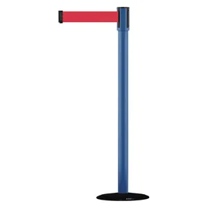 TENSABARRIER 890B-33-23-23-STD-NO-R5X-C Indoor Portable Post Post Finish Blue | AD3ANM 3XGN6