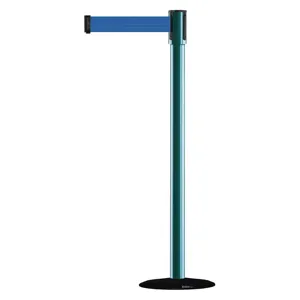 TENSABARRIER 890B-33-28-28-STD-NO-L5X-C Indoor Portable Post Post Finish Green | AD3ANZ 3XGP9