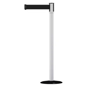 TENSABARRIER 890B-33-32-32-STD-NO-B9X-C Indoor Portable Post Post Finish White | AD3AMB 3XGH6