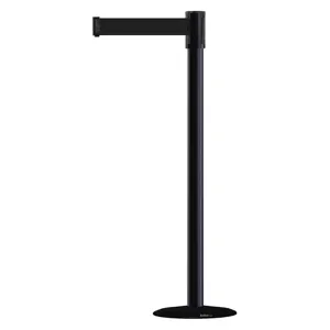 TENSABARRIER 890B-33-33-33-STD-NO-B9X-C Indoor Portable Post Post Finish Black | AD3AKU 3XGD9