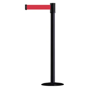 TENSABARRIER 890B-33-33-33-STD-NO-R5X-C Indoor Portable Post Post Finish Black | AD3AKX 3XGE3